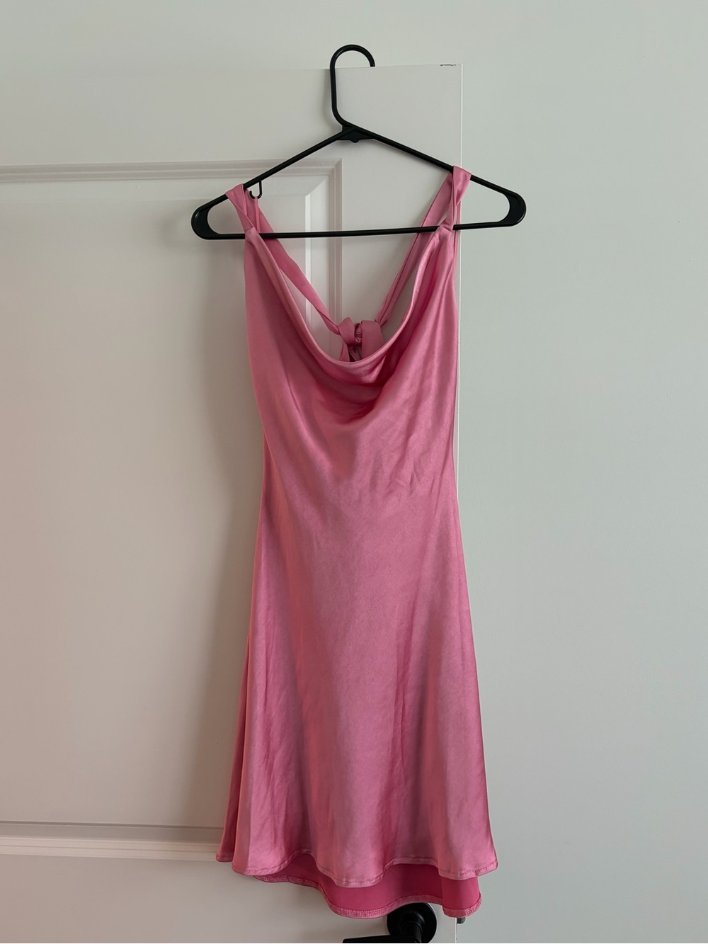 Pink Cowl Neck Slip Dress
